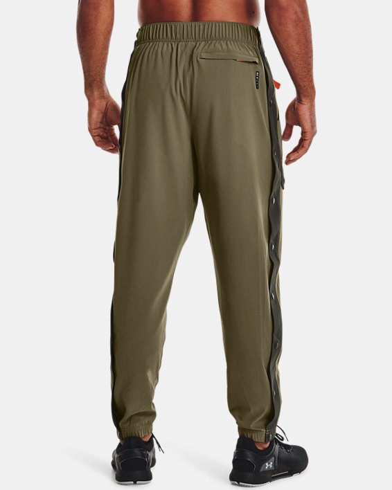 Men's UA RUSH™ Woven Tearaway Pants in Green image number 1